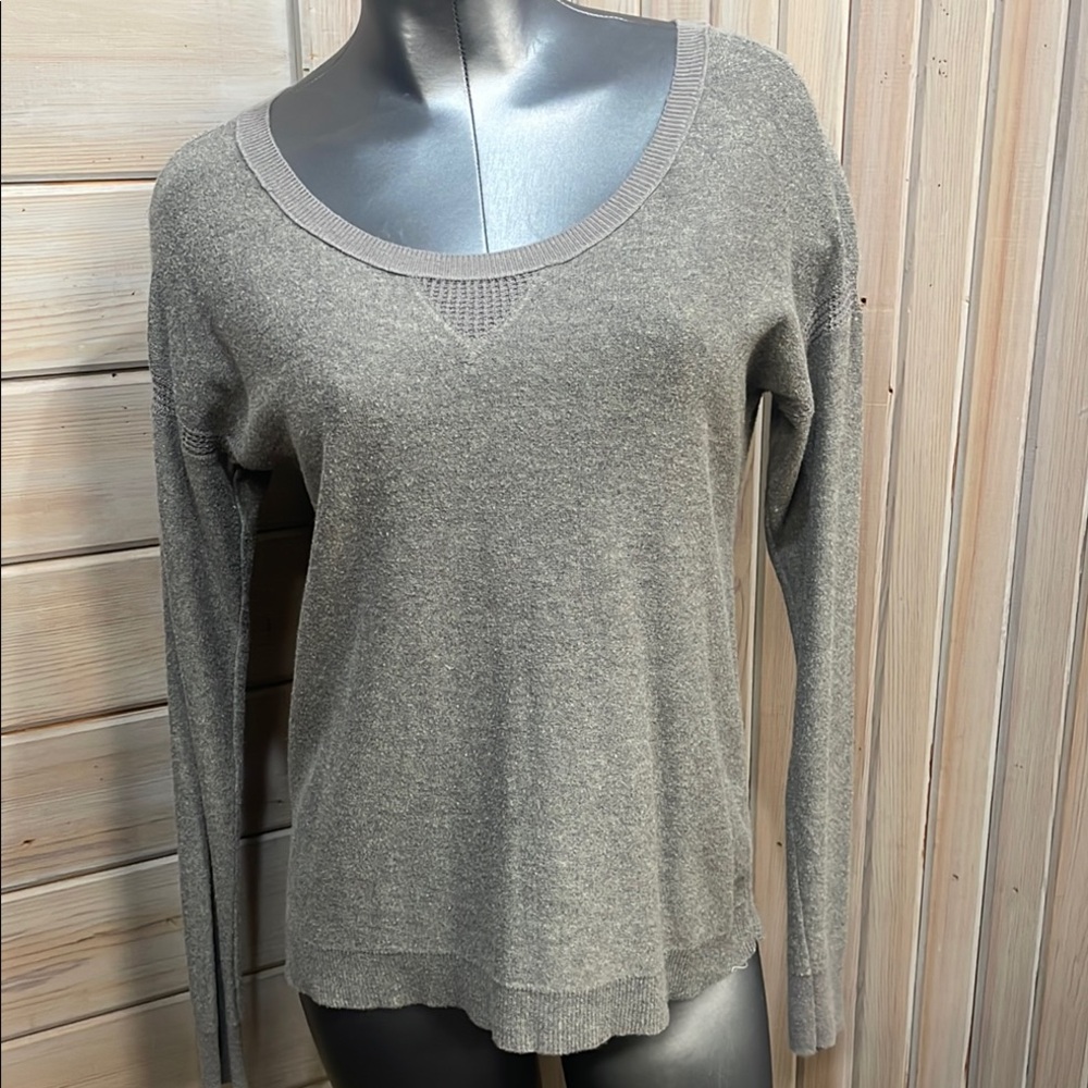American Eagle Outfitters Gray Scoop Neck Sweater